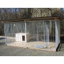 PREISSTAR Box para Perros de barrotes y suelo de madera