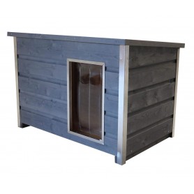 WETTERFESTE - FLACHDACH Caseta para perros de madera