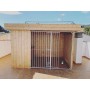 caseta de madera 3x2 de diseño para perros