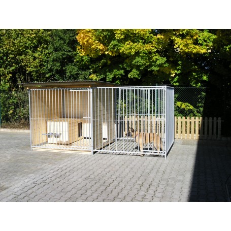 Caseta para perros de 2x4 con parque