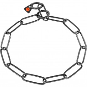 HS Sprenger® ESLABON NEGRO | Collar negro de Cadena larga 4cm Inox 3mm