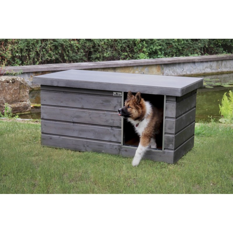 Caseta para perros pequeños, medianos y grandes de madera