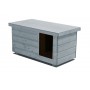 Caseta de Madera Gris Grafito para Perros con antesala