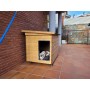 LASSIE-DINO ALLWETTER - Caseta para perros de madera para el Exterior puerta lateral