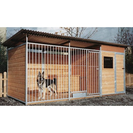 HOME MIT ZÜCH Caseta Nórdica para perros con paridera lateral