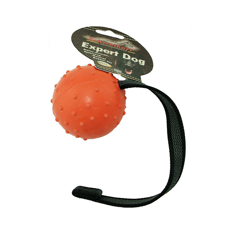 NOPPENBALL - Pelota con cuerda 7,5cm para perros Color Naranja