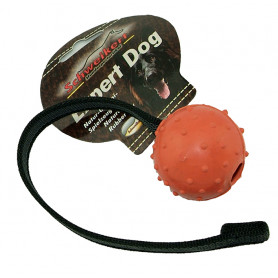 Pelota con cuerda para perros naranja 5cm