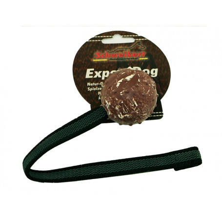Pelota con cuerda para perros chocolate 5cm