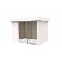 Casa nórdica para perros Color Blanco 2x3 con techo plano