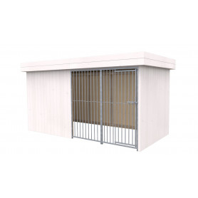 Casa nórdica para perros Color Blanco 2x4 con techo plano