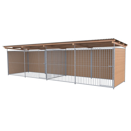Caseta doble para Perros 2x6 madera nórdica tratada