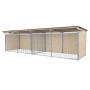 Caseta doble para Perros 2x6 madera nórdica natural