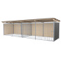 Caseta doble para Perros 2x6 madera nórdica color gris oscuro