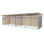 Caseta doble para Perros 2x6 madera nórdica color gris claro