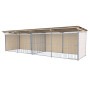 Caseta doble para Perros 2x6 madera nórdica color blanco