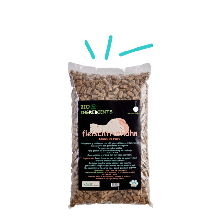 Carne fresca de Pavo para perros o cachorros | Comidas BARF