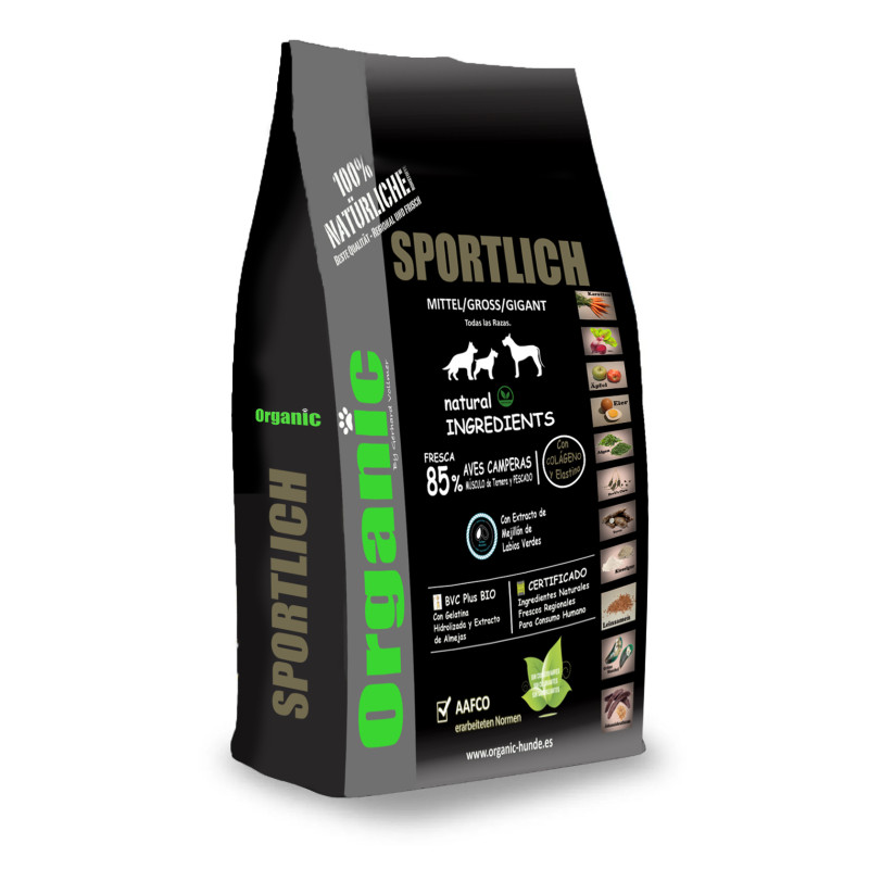 SPORTLICH | Alimento Natural Repleto de carne para perros activos