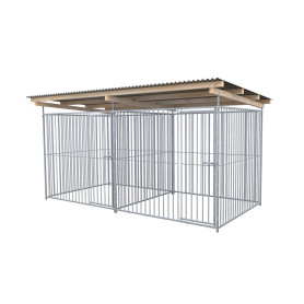 DOPPELZWINGER RUNDUM| 2 Caniles Boxes para perros 2 Boxes  para Perros 2x4 barrotes