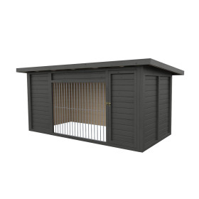 caseta de madera nordica Luxus 2x4 grafito