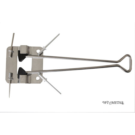 Abrepuertas con tope en acero inoxidable para fijar la puerta exterior