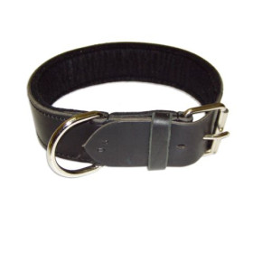 LEDERHALSBAND mit Filz| Collar de piel acolchado 50mm