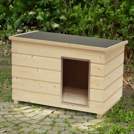 Casa de madera para perros | Compacta, Aislada y Natural