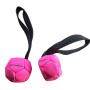 Pelota de Cuero 8cm con Cuerda Rellena de Aire rosa