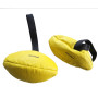 RUGBY Balón de Piel relleno de Aire para perros 20cm Amarillo