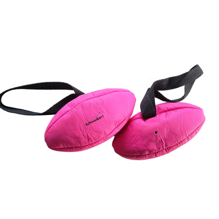RUGBY Balón de Piel relleno de Aire para perros 20cm Rosa