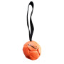 Pelota de Cuero/Piel 8cm con Cuerda Rellena de silicona naranja