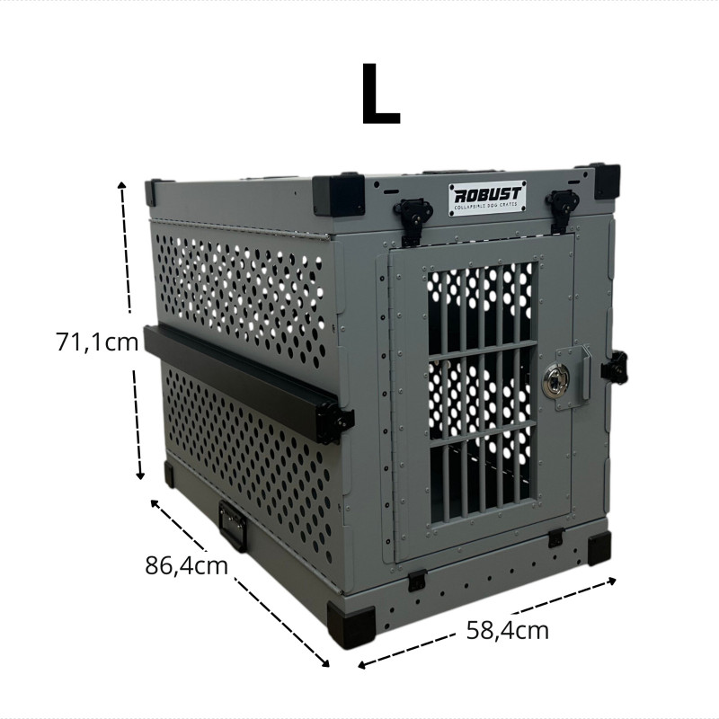 ROBUST | Box metálico plegable para perros | Galasturhunde Medida XL