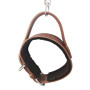 LEDERHALSBAND 50mm | Collar Acolchado con Asa de piel MARRÓN