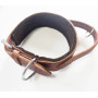 LEDERHALSBAND 50mm | Collar Acolchado con Asa de piel MARRÓN