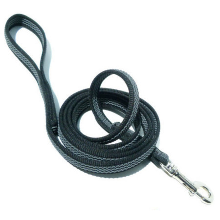 SUPER-GRIP LEINE 15mm | Correa antideslizante para perros Mosquetón plata