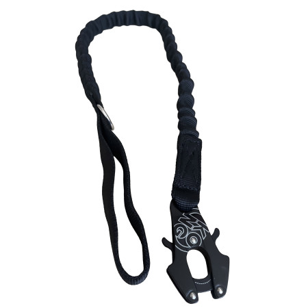 LEASH KONG | Correa táctica para perros con mosquetón Kong | Retención profesional ajustable Negro