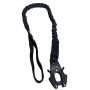 LEASH KONG | Correa táctica para perros con mosquetón Kong | Retención profesional ajustable Negro