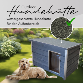 Casa de exterior de madera para perros de razas Medianas o Grandes