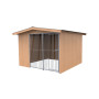 VILLA | Caseta de Madera Abeto para perros | Techo a dos aguas 3x3