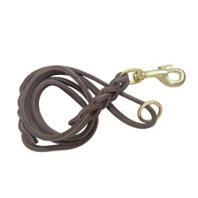 633132-R MESSING R | Correa de piel engrasada Fettleder 120cm - Mosquetón Dorado y Anilla
