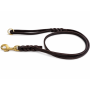 Correa de piel engrasada Fettleder 120cm - Mosquetón Dorado y Anilla