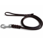 correa de perro fettleder cuero marrón 11mm
