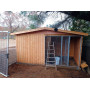 Caseta Villa dos aguas para perros de abeto nórdico 2x4
