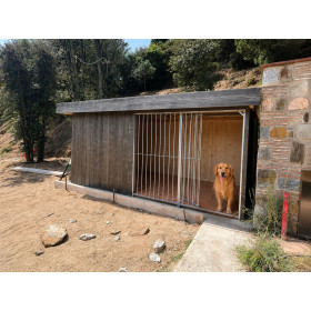Casa Villa flachdach para perros de abeto nórdico Sauerland