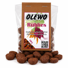 Olewo Rüblies Snack de Zanahoria y Remolacha para Perros 100gr
