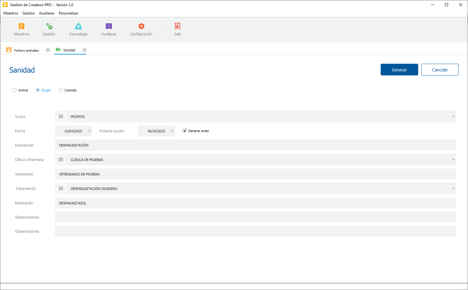 Gestión Sanitaria GC Pro