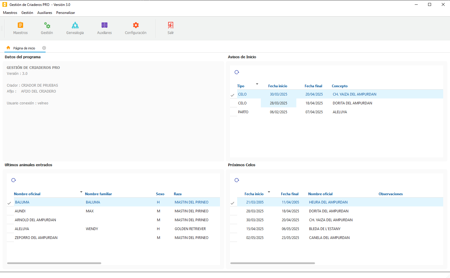 Pagina de Inicio GC Pro